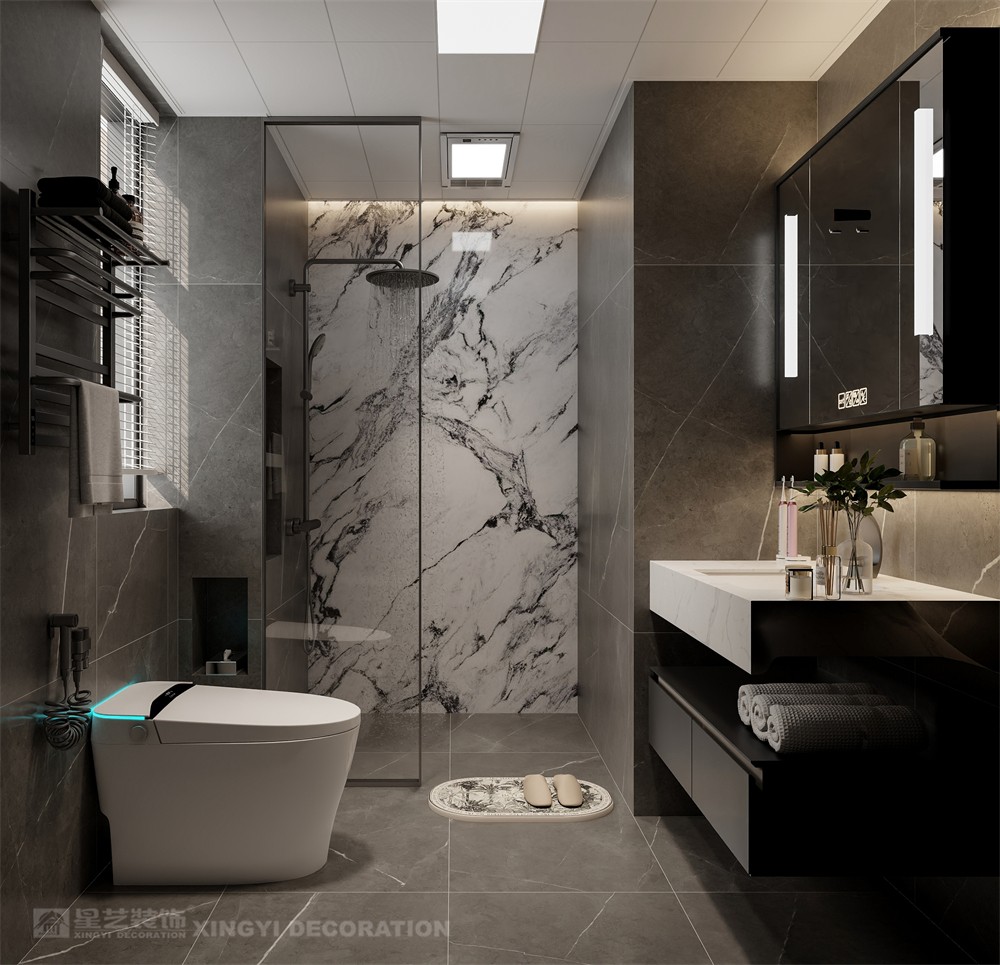 華潤西園潤府143平意式輕奢衛(wèi)生裝修效果圖