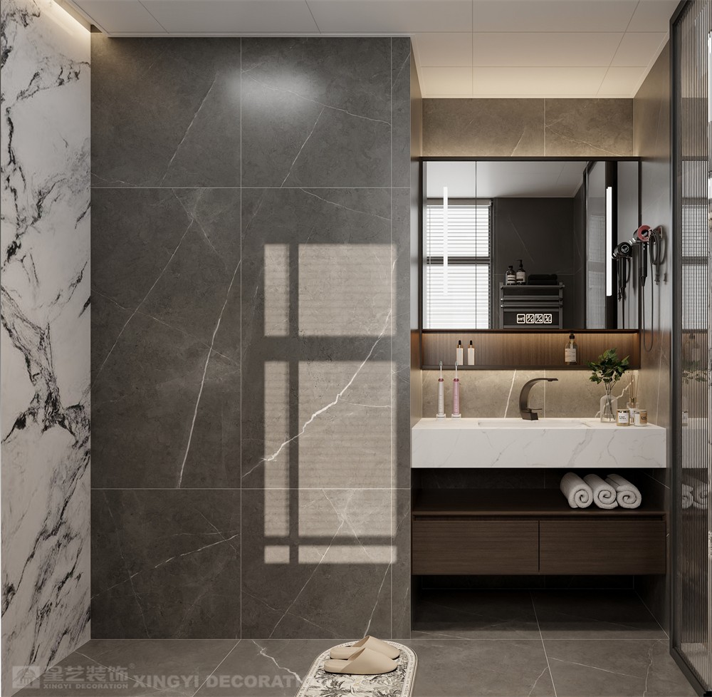 華潤西園潤府143平意式輕奢衛(wèi)生裝修效果圖