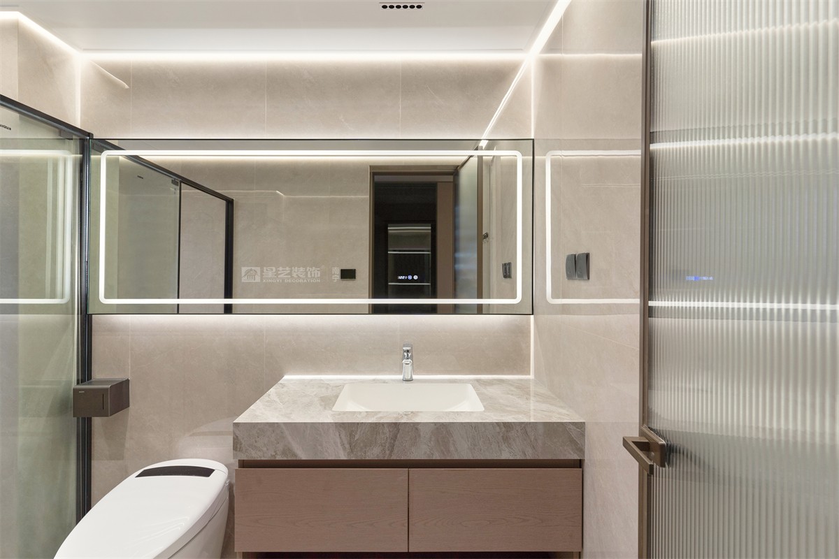 華潤(rùn)西園潤(rùn)府143平意式輕奢衛(wèi)生間裝修完工實(shí)景圖