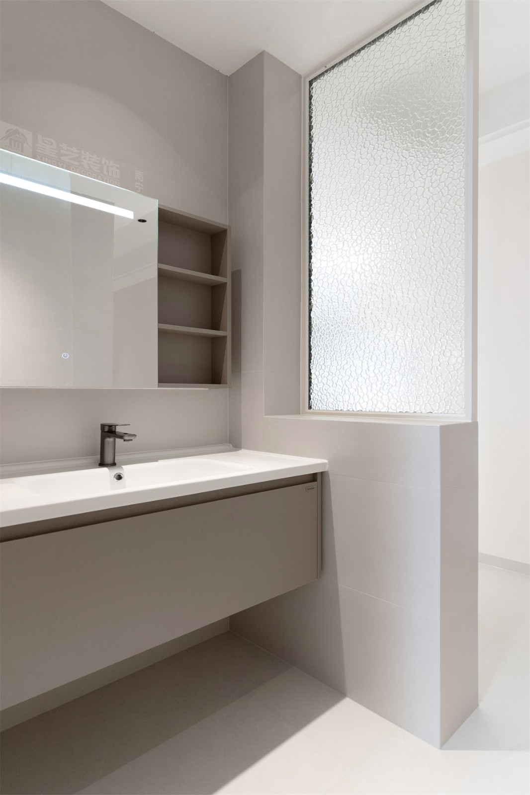 盛科城152平奶油風(fēng)衛(wèi)生間裝修完工實(shí)景圖