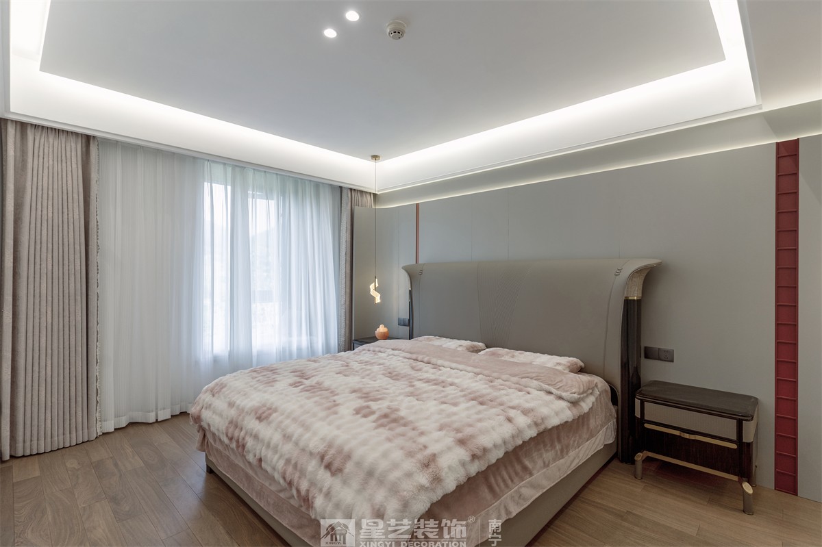 德澤苑220平現(xiàn)代簡(jiǎn)約臥室裝修完工實(shí)景圖