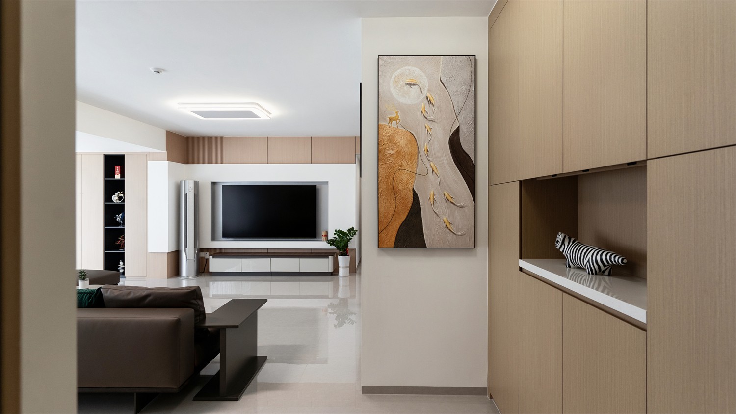 上水灣155平現代風格入戶裝修實景圖