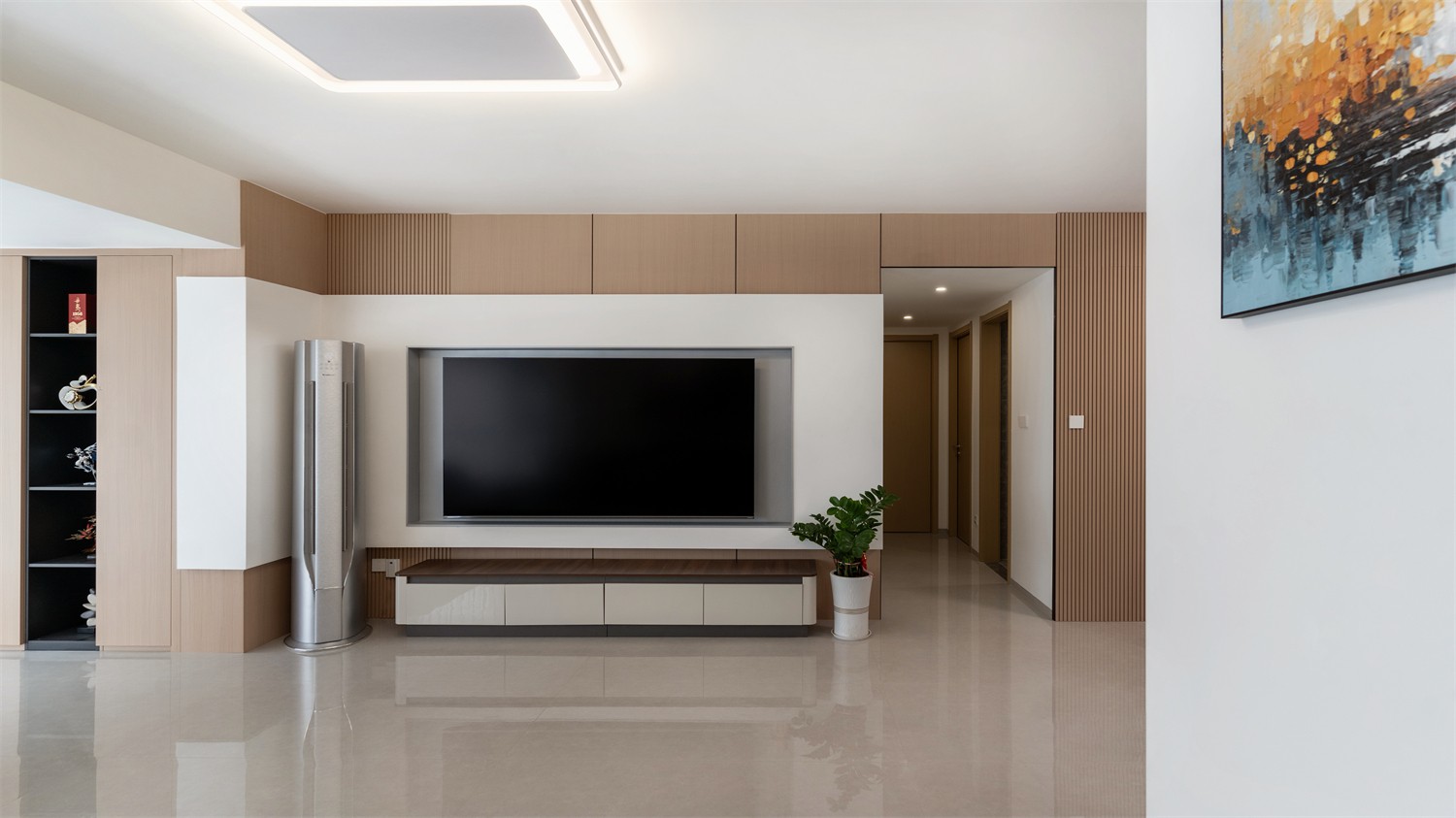 上水灣155平現代風格客廳裝修實景圖