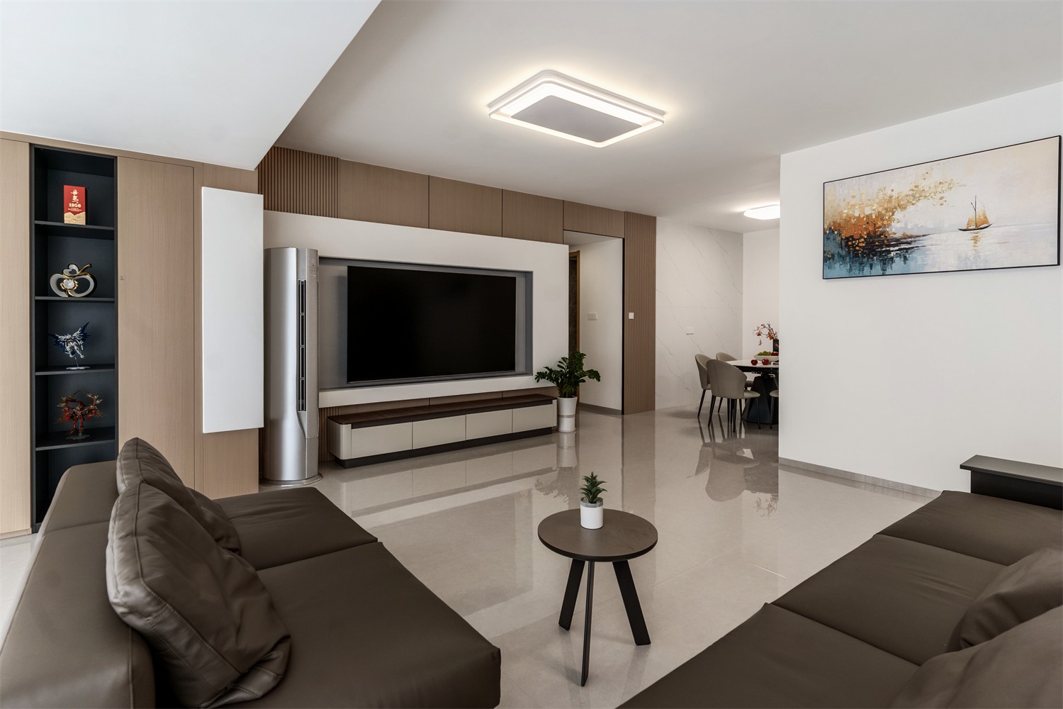 上水灣155平現代風格客廳裝修實景圖