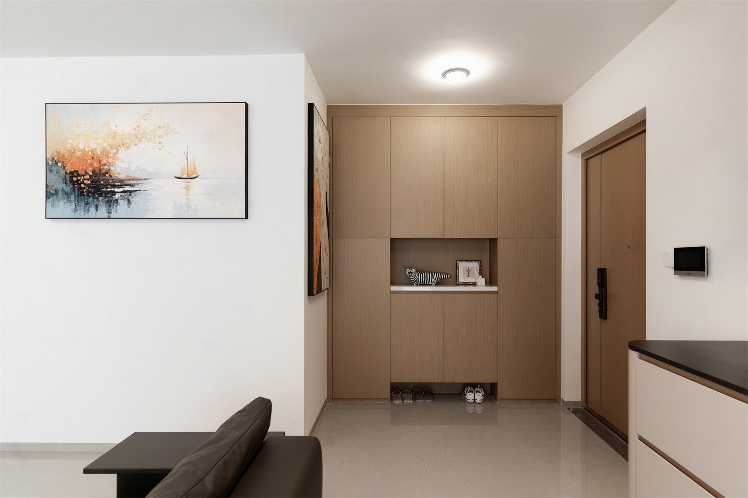 上水灣155平現代風格入戶裝修實景圖