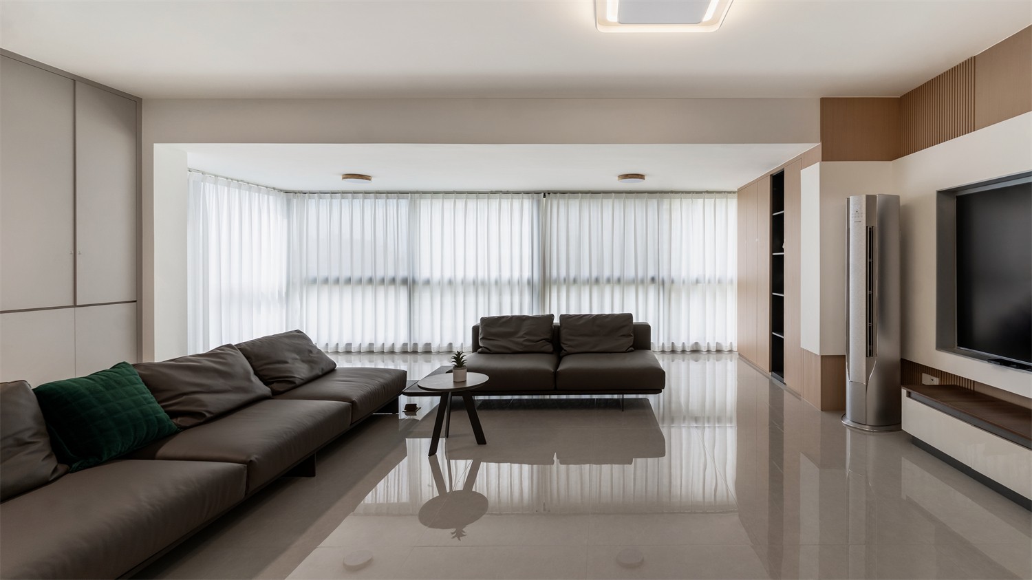 上水灣155平現代風格客廳裝修實景圖